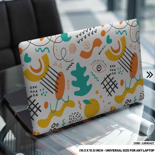 Seamless Geomatric Pattern Matte Finished Removable Waterproof Laptop Sticker & Laptop Skin (Including FREE Accessories) - LSKN2427 - DDecorator