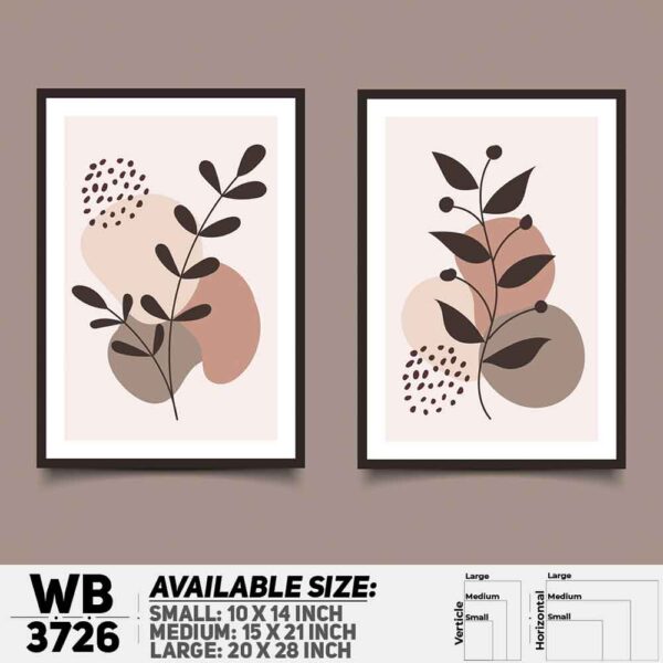DDecorator Flower And Leaf ArtWork (Set of 2) Wall Decoration And Home Decoration PVC Wall Board And Wall Canvas - WB3726
