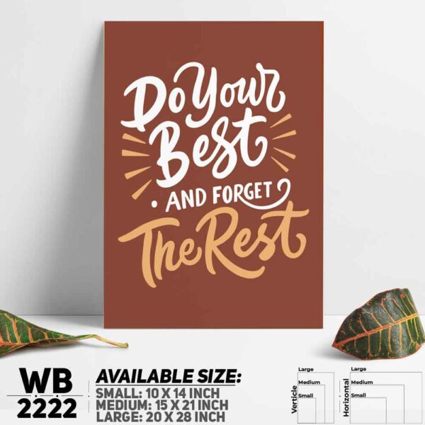 DDecorator Do Your Best - Motivational Wall Decoration And Home Decoration PVC Wall Board And Wall Canvas - WB2222