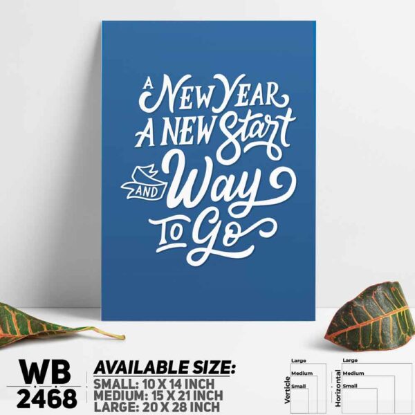 DDecorator New Start - Motivational Wall Decoration And Home Decoration PVC Wall Board And Wall Canvas - WB2468