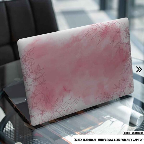 Flower Pattern Floral Design Matte Finished Removable Waterproof Laptop Sticker & Laptop Skin (Including FREE Accessories) - LSKN2304 - DDecorator
