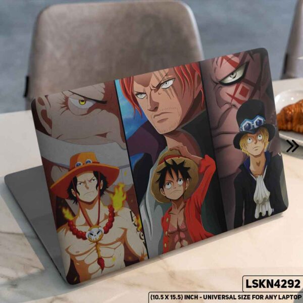 One Piece Manga Series Monkey D. Luffy Straw Hat  Matte Finished Removable Waterproof Laptop Sticker & Laptop Skin (Including FREE Accessories) - LSKN4292 - DDecorator