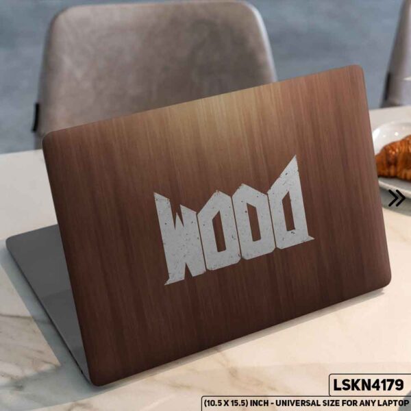 Wood Texured Art Matte Finished Removable Waterproof Laptop Sticker & Laptop Skin (Including FREE Accessories) - LSKN4179 - DDecorator