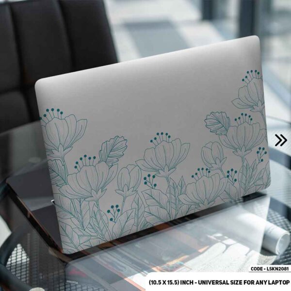 Flower Pattern Floral Design Matte Finished Removable Waterproof Laptop Sticker & Laptop Skin (Including FREE Accessories) - LSKN2081 - DDecorator