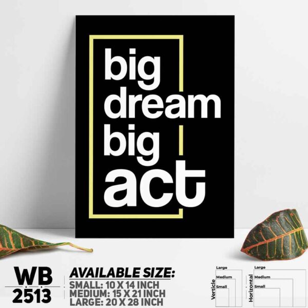 DDecorator Dream Big - Motivational Wall Decoration And Home Decoration PVC Wall Board And Wall Canvas - WB2513