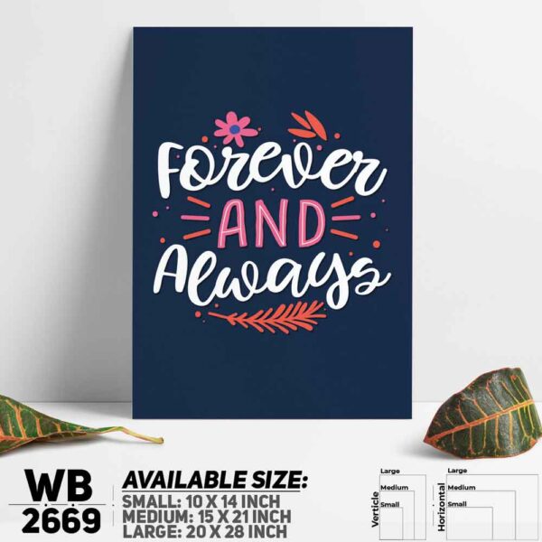 DDecorator Forever & Always - Motivational Wall Decoration And Home Decoration PVC Wall Board And Wall Canvas - WB2669