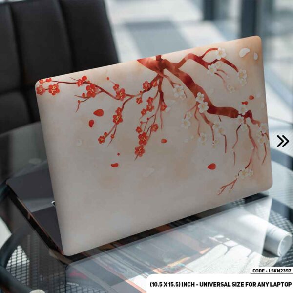 Flower Pattern Floral Design Matte Finished Removable Waterproof Laptop Sticker & Laptop Skin (Including FREE Accessories) - LSKN2397 - DDecorator