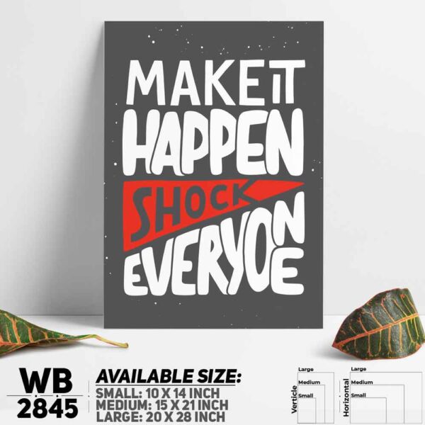 DDecorator Make It Happen - Motivational Wall Decoration And Home Decoration PVC Wall Board And Wall Canvas - WB2845