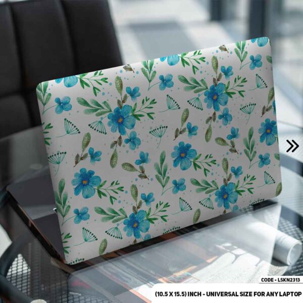 Flower Pattern Floral Design Matte Finished Removable Waterproof Laptop Sticker & Laptop Skin (Including FREE Accessories) - LSKN2313 - DDecorator