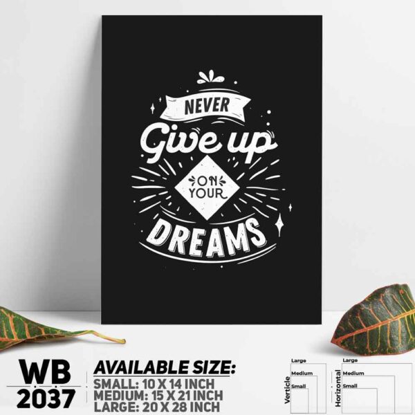 DDecorator Never - Motivational Wall Decoration And Home Decoration PVC Wall Board And Wall Canvas - WB2037