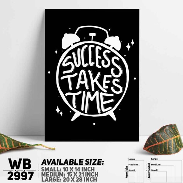 DDecorator Success Takes Time - Motivational Wall Decoration And Home Decoration PVC Wall Board And Wall Canvas - WB2997
