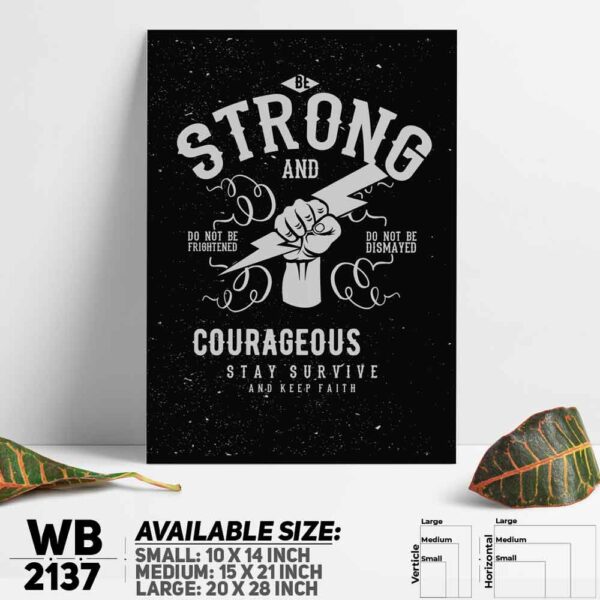 DDecorator Be Strong - Motivational Wall Decoration And Home Decoration PVC Wall Board And Wall Canvas - WB2137