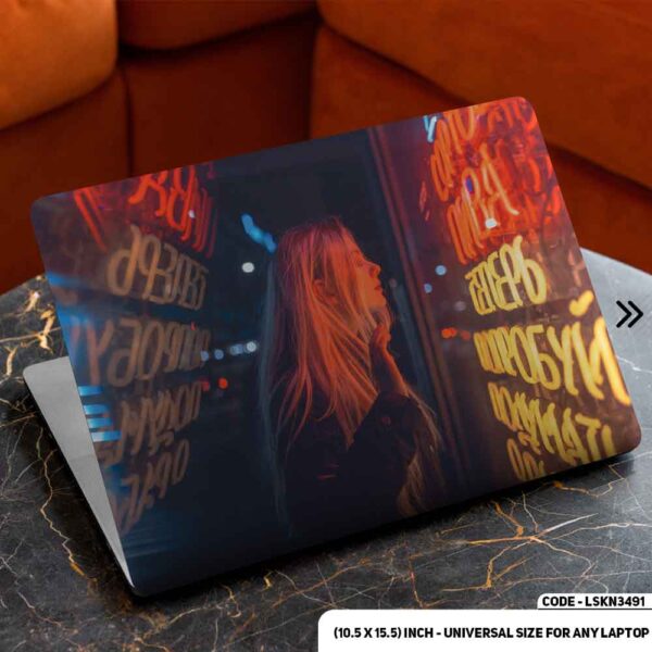 Digital Character Illustration Matte Finished Removable Waterproof Laptop Sticker & Laptop Skin (Including FREE Accessories) - LSKN3491 - DDecorator