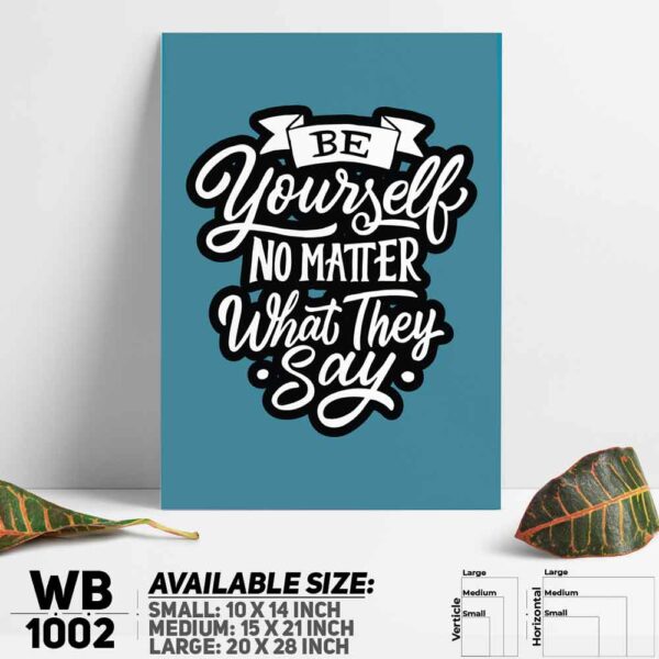 DDecorator Be Yourself - Motivational Wall Decoration And Home Decoration PVC Wall Board And Wall Canvas - WB2457