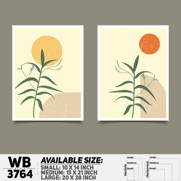 DDecorator Flower And Leaf ArtWork (Set of 3) Wall Decoration And Home Decoration PVC Wall Board And Wall Canvas - WB3764