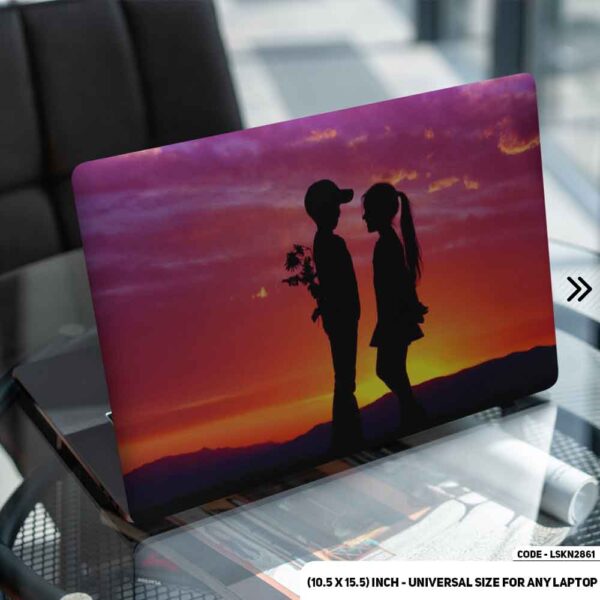 Baby Couple Art Illustration Matte Finished Removable Waterproof Laptop Sticker & Laptop Skin (Including FREE Accessories) - LSKN2861 - DDecorator