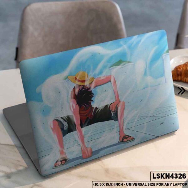 One Piece Manga Series Monkey D. Luffy Straw Hat  Matte Finished Removable Waterproof Laptop Sticker & Laptop Skin (Including FREE Accessories) - LSKN4326 - DDecorator