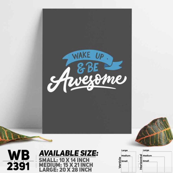 DDecorator Be Awesome - Motivational Wall Decoration And Home Decoration PVC Wall Board And Wall Canvas - WB2391