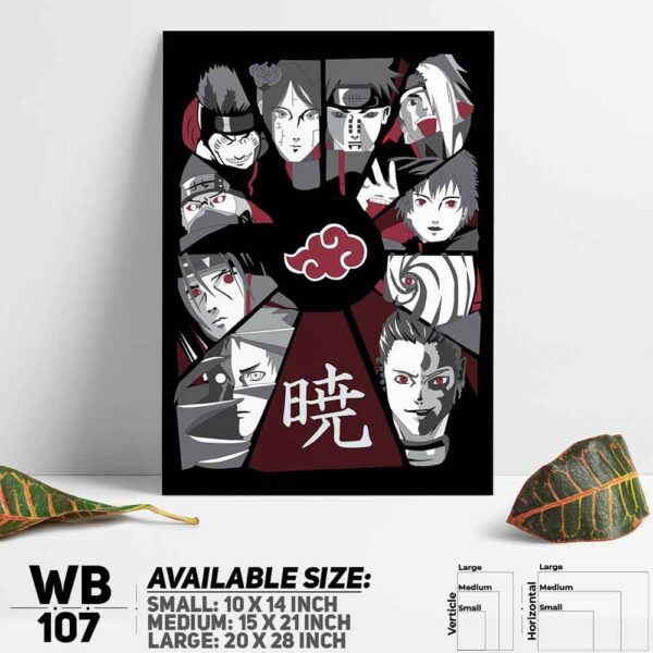 DDecorator Naruto Uzumak Manga Naruto Anime Wall Decoration And Home Decoration PVC Wall Board And Wall Canvas - WB107