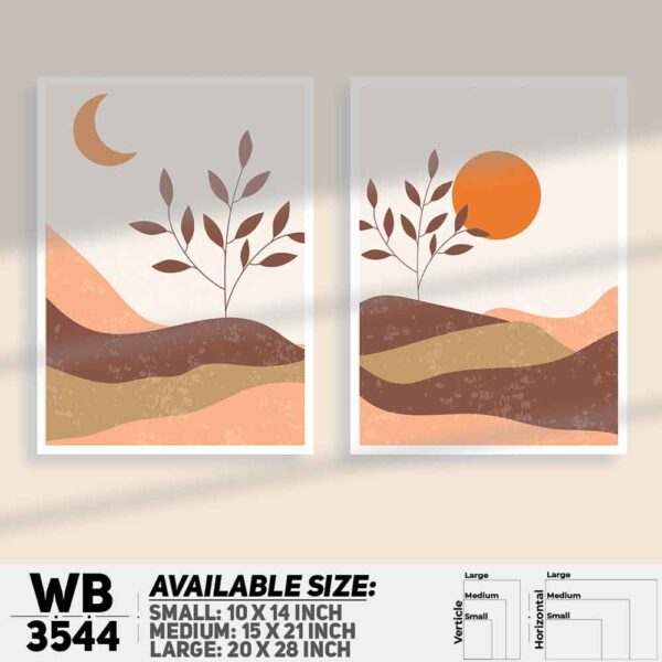 DDecorator Abstract ArtWork (Set of 2) Wall Decoration And Home Decoration PVC Wall Board And Wall Canvas - WB3544