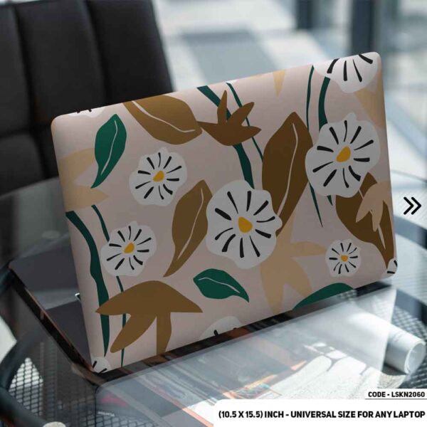Flower Pattern Floral Design Matte Finished Removable Waterproof Laptop Sticker & Laptop Skin (Including FREE Accessories) - LSKN2060 - DDecorator
