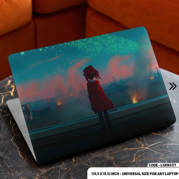 Digital Fantacy Anime Cartoon Art Illustration Matte Finished Removable Waterproof Laptop Sticker & Laptop Skin (Including FREE Accessories) - LSKN3171 - DDecorator