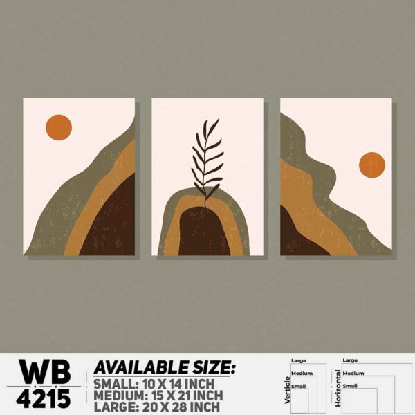 DDecorator Landscape & Horizon Design (Set of 3) Wall Decoration And Home Decoration PVC Wall Board And Wall Canvas - WB4215
