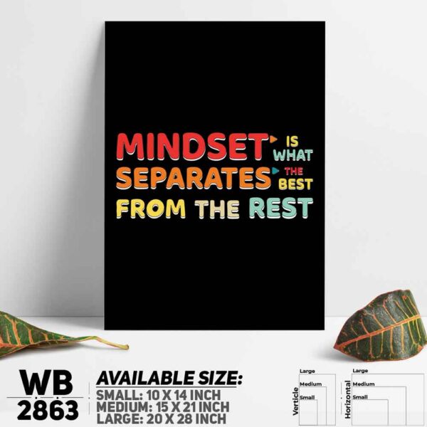 DDecorator Build Mindset - Motivational Wall Decoration And Home Decoration PVC Wall Board And Wall Canvas - WB2863