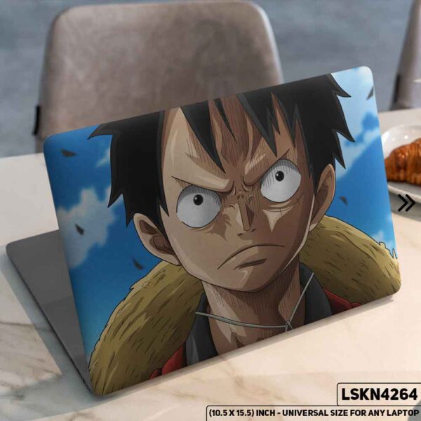 One Piece Manga Series Monkey D. Luffy Straw Hat  Matte Finished Removable Waterproof Laptop Sticker & Laptop Skin (Including FREE Accessories) - LSKN4264 - DDecorator