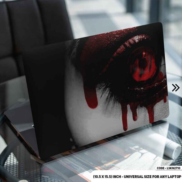 Woman Red Eye Matte Finished Removable Waterproof Laptop Sticker & Laptop Skin (Including FREE Accessories) - LSKN2710 - DDecorator