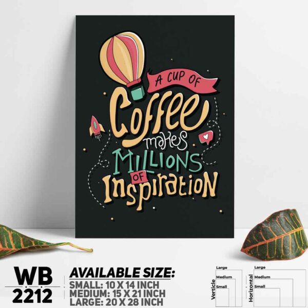 DDecorator Coffee & Everything - Motivational Wall Decoration And Home Decoration PVC Wall Board And Wall Canvas - WB2212