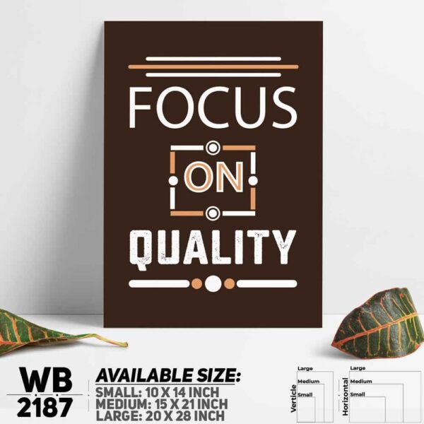 DDecorator Focus on Qualtiy - Motivational Wall Decoration And Home Decoration PVC Wall Board And Wall Canvas - WB2187