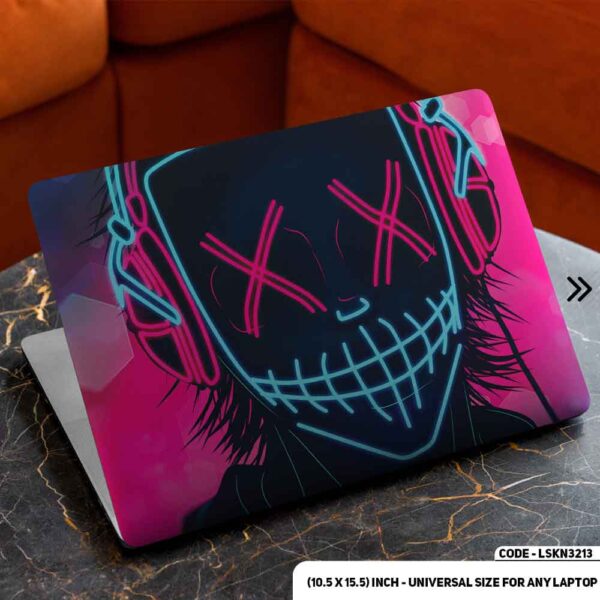 Neon Themed Spooky Boy Matte Finished Removable Waterproof Laptop Sticker & Laptop Skin (Including FREE Accessories) - LSKN3213 - DDecorator