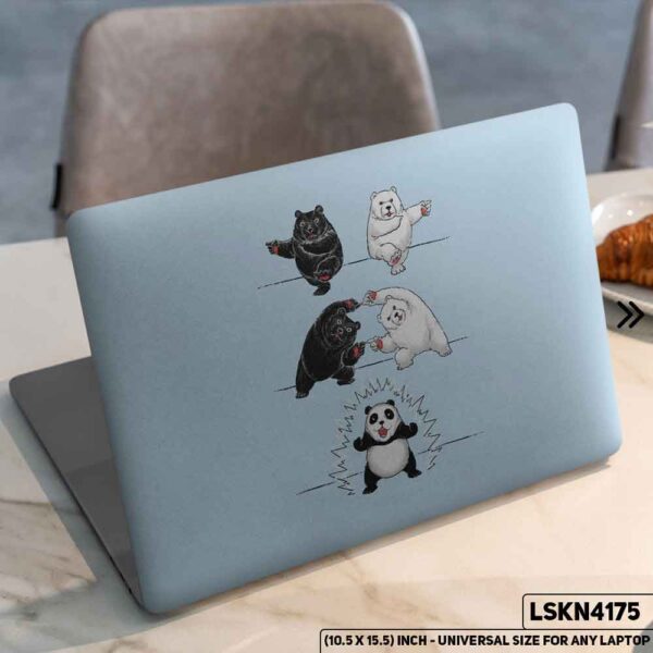 Dancing Panda Cartoon Art Matte Finished Removable Waterproof Laptop Sticker & Laptop Skin (Including FREE Accessories) - LSKN4175 - DDecorator