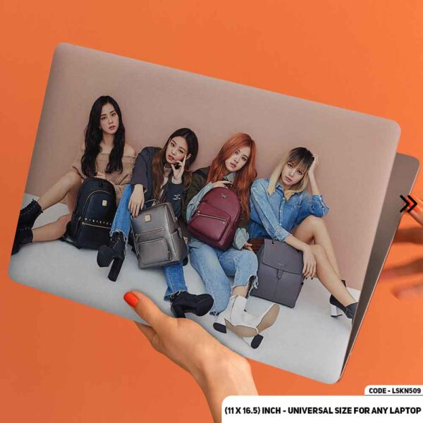 BLACKPINK With Different Bag Matte Finished Removable Waterproof Laptop Sticker & Laptop Skin (Including FREE Accessories) - LSKN509 - DDecorator