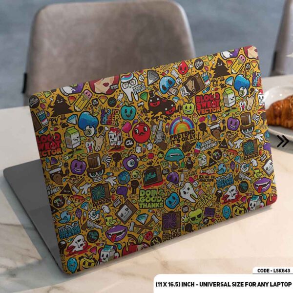 Sticker Bombing Matte Finished Removable Waterproof Laptop Sticker & Laptop Skin (Including FREE Accessories) - LSKN643 - DDecorator