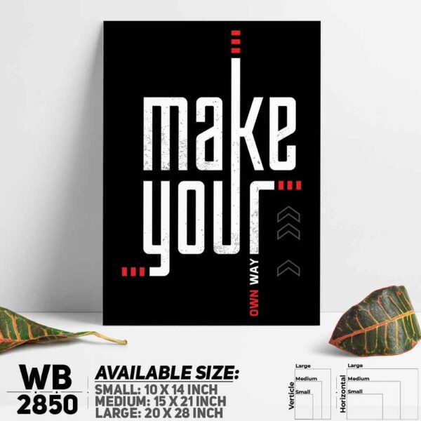 DDecorator Make Your Own Way - Motivational Wall Decoration And Home Decoration PVC Wall Board And Wall Canvas - WB2850
