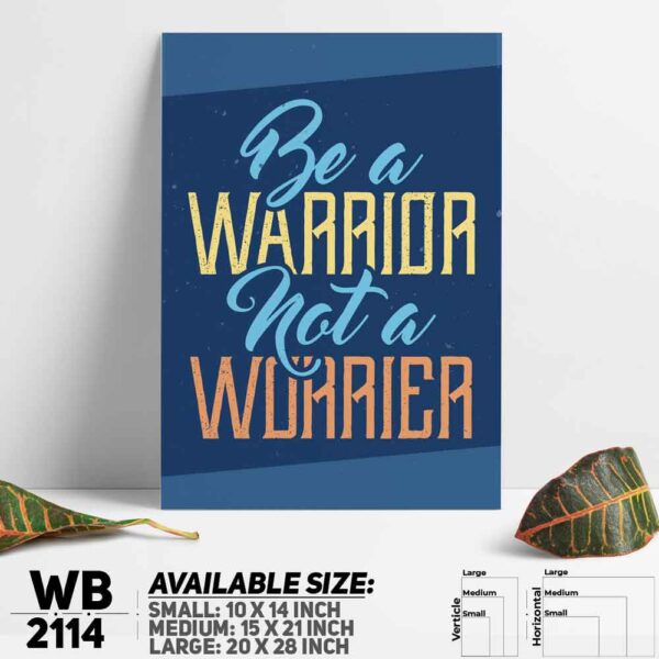 DDecorator Warrior - Motivational Wall Decoration And Home Decoration PVC Wall Board And Wall Canvas - WB2114