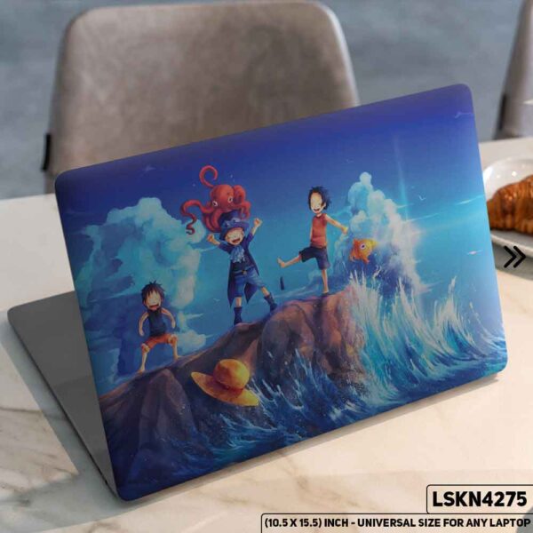 One Piece Manga Series Monkey D. Luffy Straw Hat  Matte Finished Removable Waterproof Laptop Sticker & Laptop Skin (Including FREE Accessories) - LSKN4275 - DDecorator