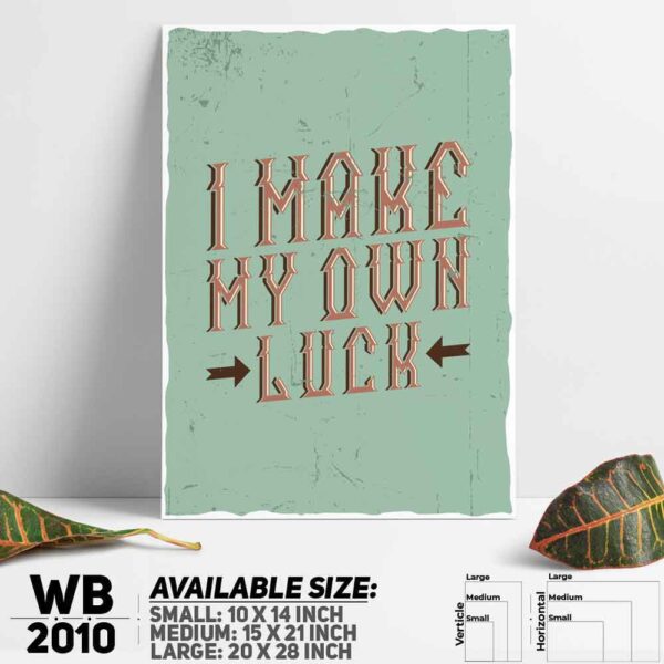 DDecorator Luck - Motivational Wall Decoration And Home Decoration PVC Wall Board And Wall Canvas - WB2010