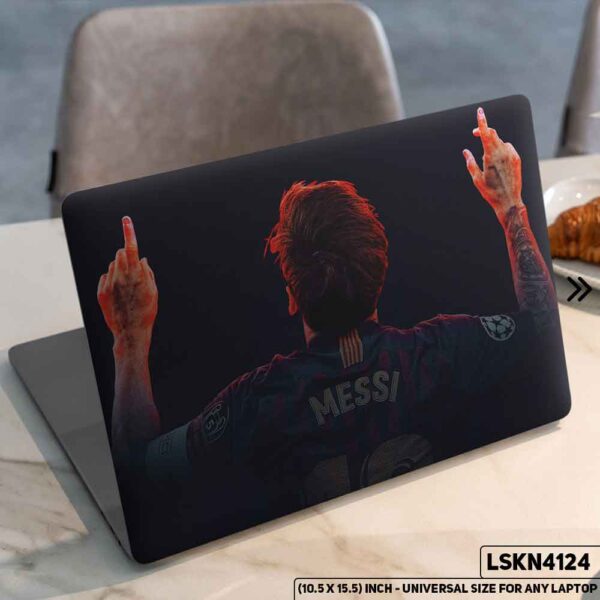 Messi Football FIFA Matte Finished Removable Waterproof Laptop Sticker & Laptop Skin (Including FREE Accessories) - LSKN4124 - DDecorator