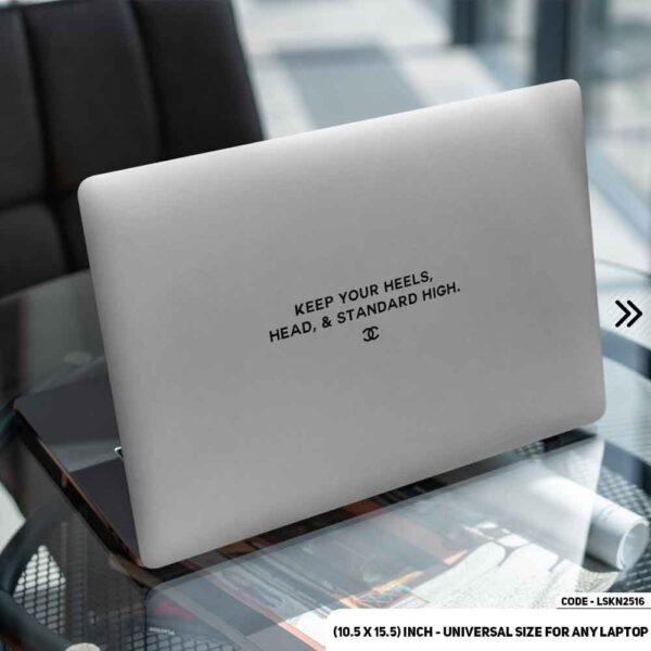 Luxury Brand Iconic Pattern White Matte Finished Removable Waterproof Laptop Sticker & Laptop Skin (Including FREE Accessories) - LSKN2516 - DDecorator
