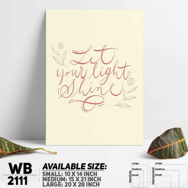 DDecorator Shine - Motivational Wall Decoration And Home Decoration PVC Wall Board And Wall Canvas - WB2111