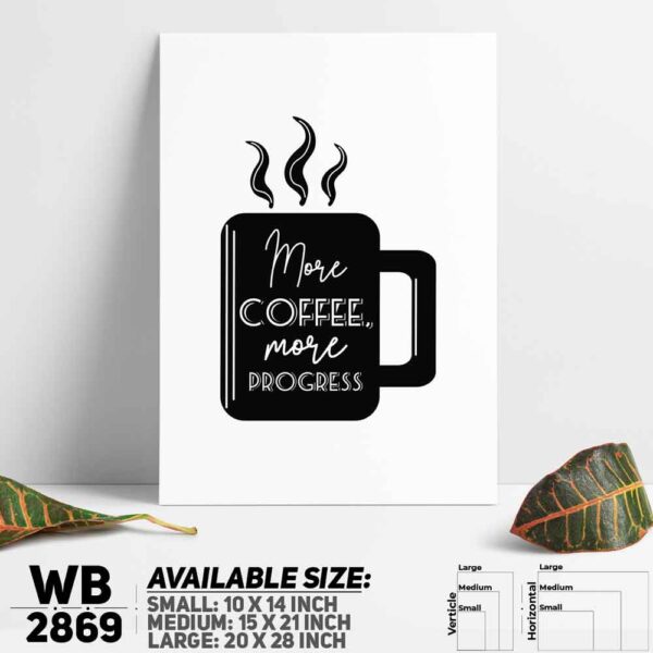 DDecorator Make Coffee Make Progress - Motivational Wall Decoration And Home Decoration PVC Wall Board And Wall Canvas - WB2869