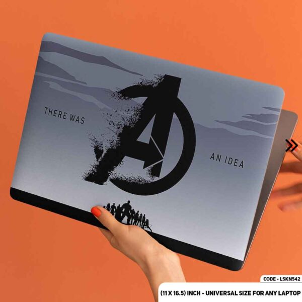 Iconic Logo of Avengers Matte Finished Removable Waterproof Laptop Sticker & Laptop Skin (Including FREE Accessories) - LSKN542 - DDecorator