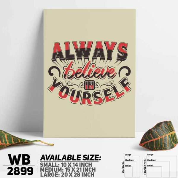 DDecorator Believe In Yourself - Motivational Wall Decoration And Home Decoration PVC Wall Board And Wall Canvas - WB2899