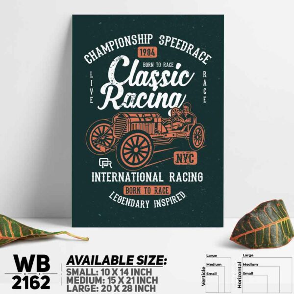 DDecorator Classic Racing Vintage - Motivational Wall Decoration And Home Decoration PVC Wall Board And Wall Canvas - WB2162