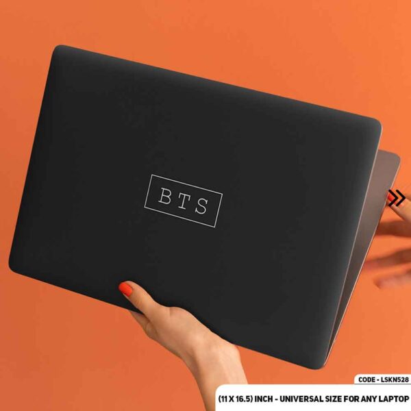 Simple BTS Logo Matte Finished Removable Waterproof Laptop Sticker & Laptop Skin (Including FREE Accessories) - LSKN528 - DDecorator