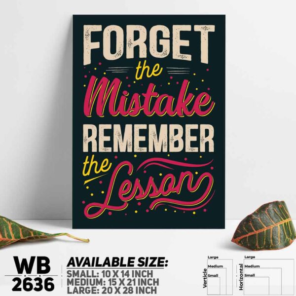 DDecorator Remember The Lesson - Motivational Wall Decoration And Home Decoration PVC Wall Board And Wall Canvas - WB2636