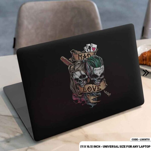 MAD LOVE JOKER Matte Finished Removable Waterproof Laptop Sticker & Laptop Skin (Including FREE Accessories) - LSKN751 - DDecorator